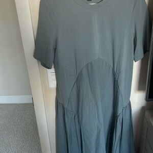 Cos Pleated Long T-Shirt Dress